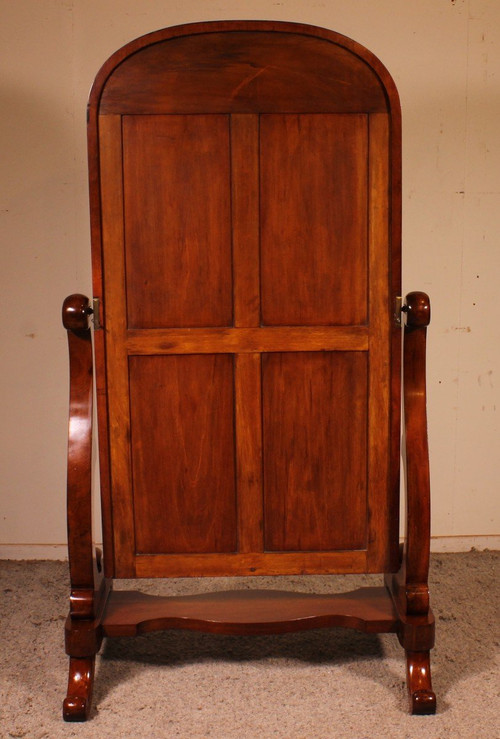 Mahogany Psyche Mirror-19th Century