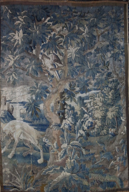 Tapisserie d’Aubusson, verdure du XVIIIe.