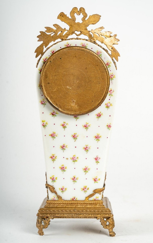 Miniature Porcelain Clock 19th Century