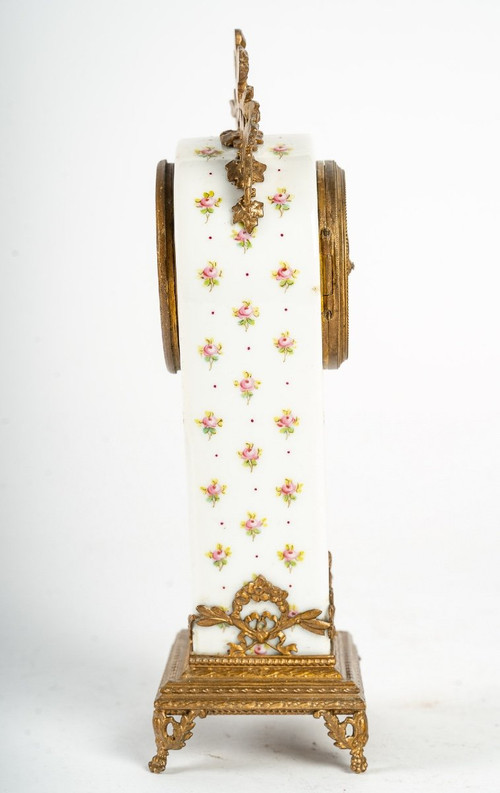 Miniature Porcelain Clock 19th Century