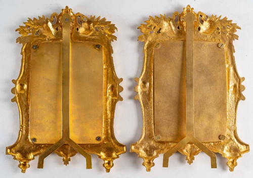 A Pair Of Gilt Bronze Photo Frames Late Nineteenth Century