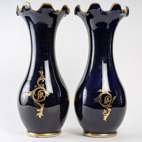 Pair Of Bayeux Porcelain Vases Late Nineteenth Century