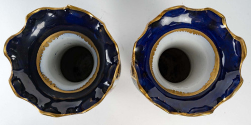 Pair Of Bayeux Porcelain Vases Late Nineteenth Century