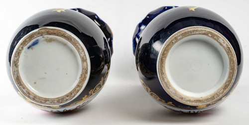 Pair Of Bayeux Porcelain Vases Late Nineteenth Century