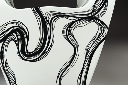 Smoke - Poltrona Little Albert di Ron Arad, dipinta a mano, firmata Amane