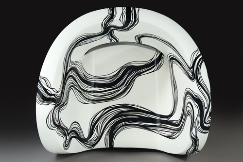 Smoke - Poltrona Little Albert di Ron Arad, dipinta a mano, firmata Amane