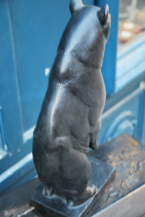 Bronze Sculpture, Bear D After Arnold Huggler