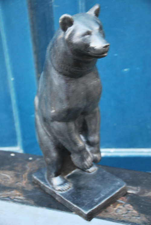 Bronze Sculpture, Bear D After Arnold Huggler