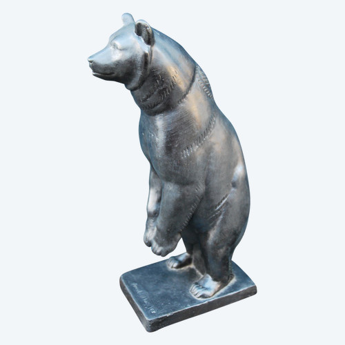 Bronze Sculpture, Bear D After Arnold Huggler