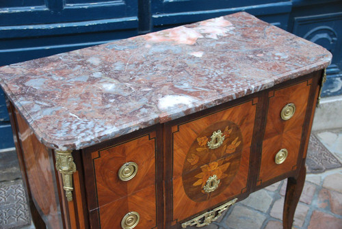 Petite Commode En Placage D époque Louis XVI