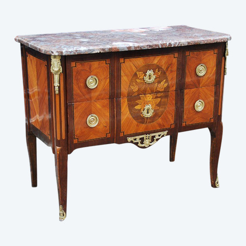 Petite Commode En Placage D époque Louis XVI