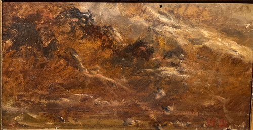 French School Of The End Of The 19th Century - Abstract Landscape / Study - Hd Monogram