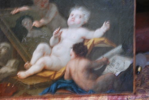 Allegory Of Painting Follower De Noel Hallé , 18th century