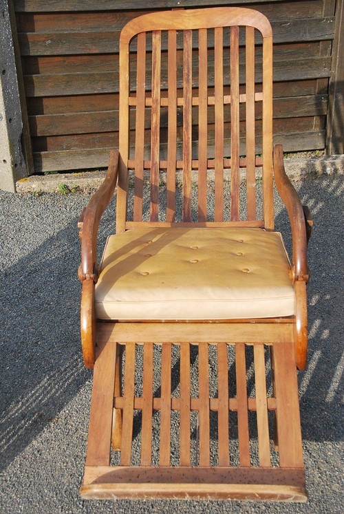 Pair Of Large Walnut Rocking Armchairs