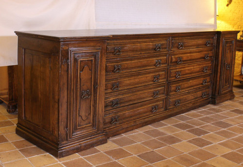 Italian Renaissance Sacristy Furniture In Walnut