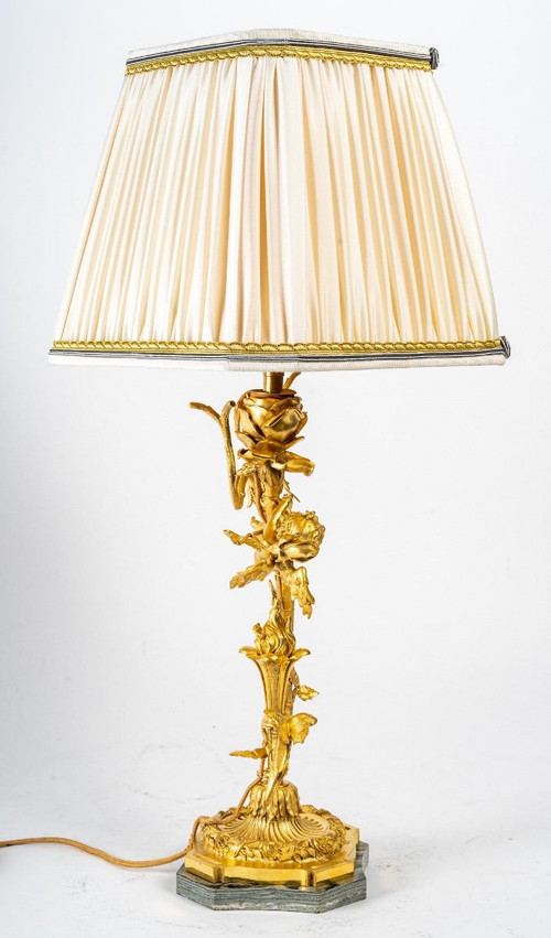 Lampada in bronzo dorato della fine del XIX secolo