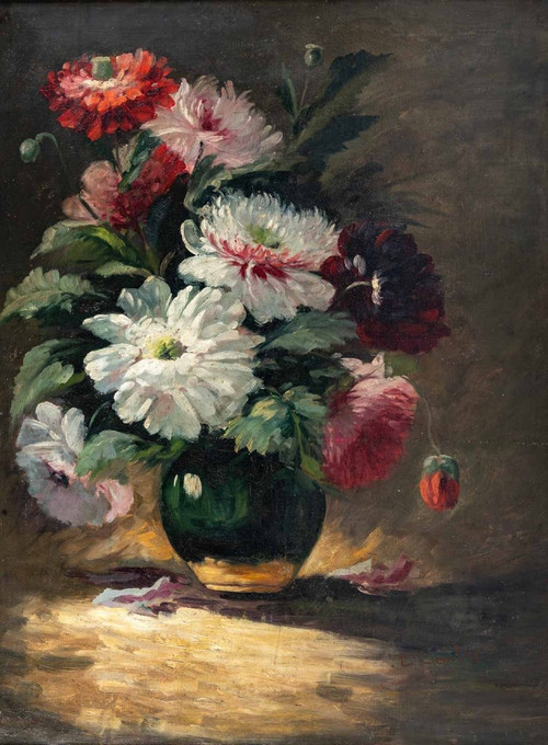 French work Floral composition Late 19th century