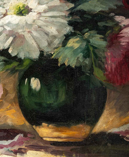 French work Floral composition Late 19th century