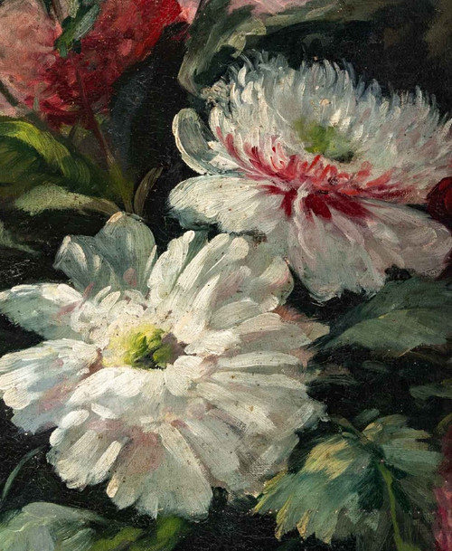 French work Floral composition Late 19th century