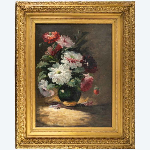 French work Floral composition Late 19th century