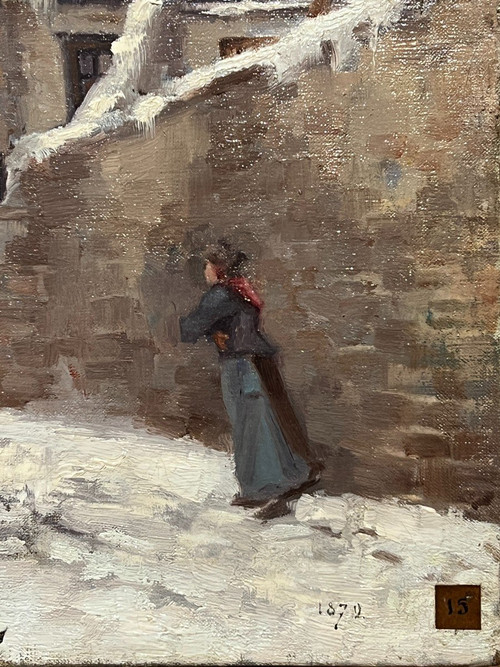 Georges-Emile Lambert-Fouras (xix-xx) Montmartre, The Street Of Mont Cenis, 1872