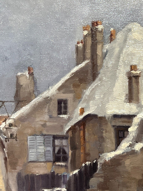 Georges-Emile Lambert-Fouras (xix-xx) Montmartre, The Street Of Mont Cenis, 1872