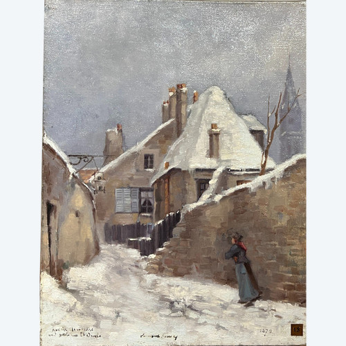 Georges-Emile Lambert-Fouras (xix-xx) Montmartre, The Street Of Mont Cenis, 1872