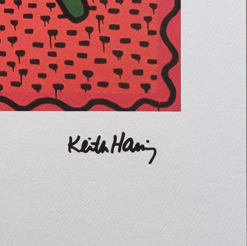 1990 Limited edition magnificent original lithograph by Keith Haring