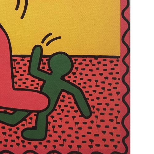 1990 Limited edition magnificent original lithograph by Keith Haring