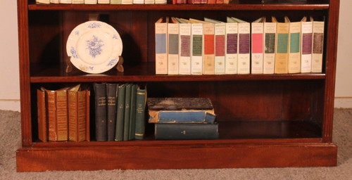 19th Century Mahogany Open Bookcase-England