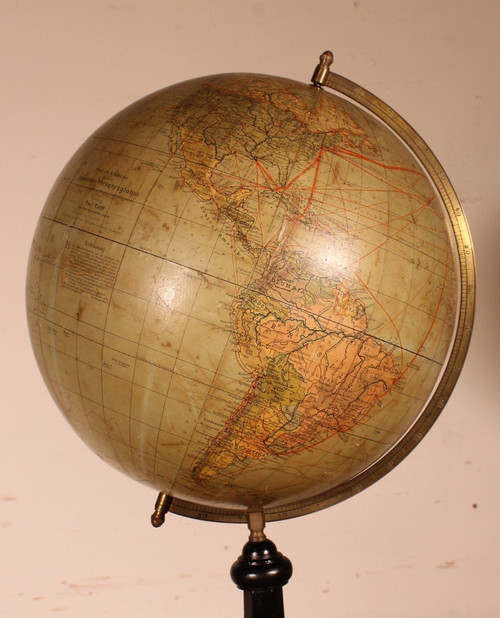 Large 69cm High Handels Und Verkehrsglobus Globe