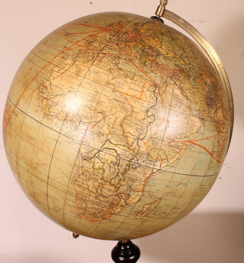 Large 69cm High Handels Und Verkehrsglobus Globe