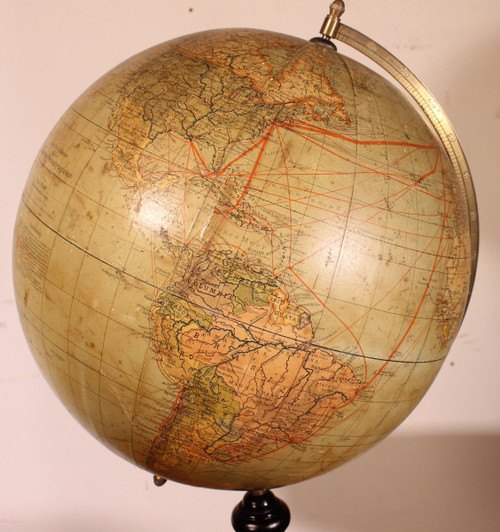 Large 69cm High Handels Und Verkehrsglobus Globe