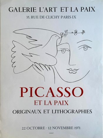 Picasso und Frieden - Mourlot Poster