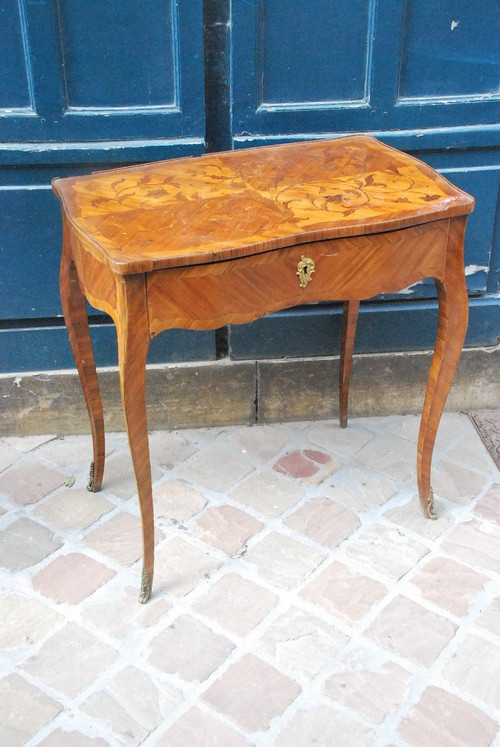 Louis XV Period Marquetry Living Room Table