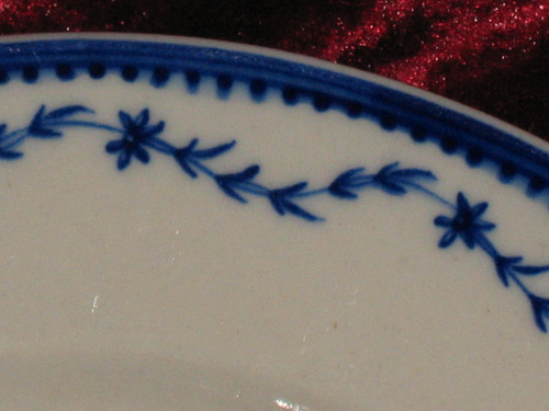 Tender Porcelain Plate from Arras or Tournai 18th century La Brindille design