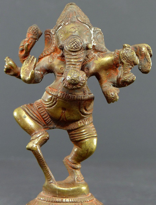 Inde, Premier Tiers Du XXème Siècle, Statuette De Ganesh En Bronze.