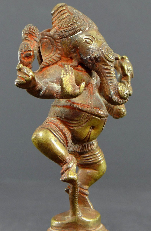 Inde, Premier Tiers Du XXème Siècle, Statuette De Ganesh En Bronze.