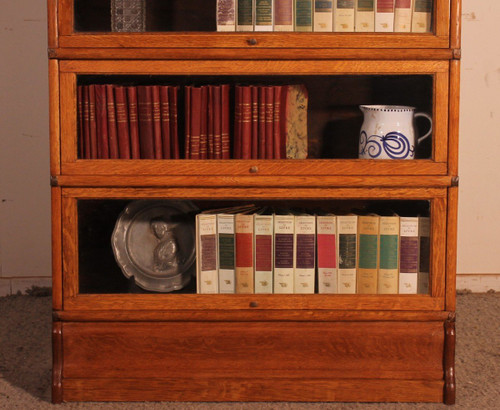 Wernicke Globe Bookcase In Oak Of 4 Elements