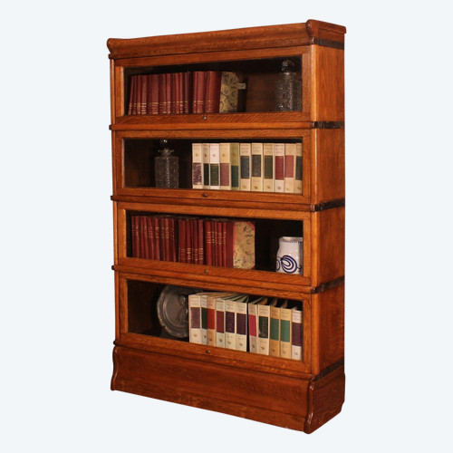 Wernicke Globe Bookcase In Oak Of 4 Elements