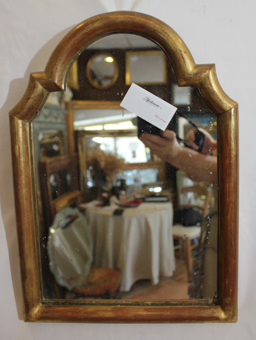 Small Antique Gilded Mirror, Mercury Glass 32 X 45 Cm