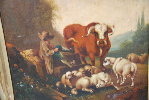 Pair Of Shepherd Canvases, Italy Circa 1750