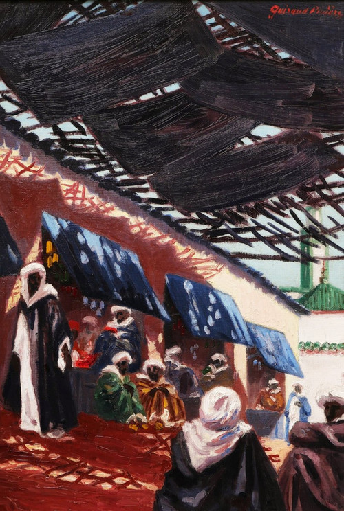 Maurice GUIRAUD-RIVIÈRE, Scena del souk di Fez, in Marocco