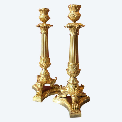 Pair of candlesticks, Restoration period