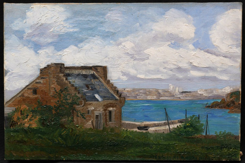 Attributed to Maurice CHABAS, Landscape of Brittany by the Sea