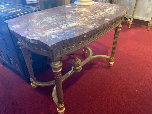 Center Table In Golden Wood Louis XVI Style End XIXth Century