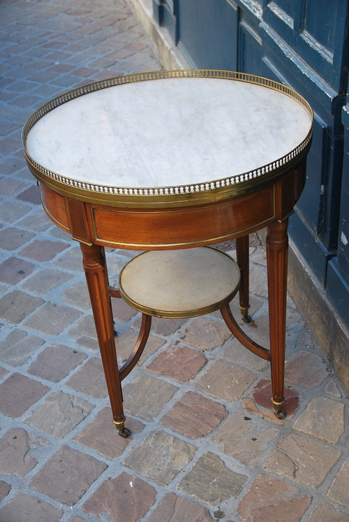 Elegant Bouillotte Table In Mahogany Louis XVI Period, 18th Century