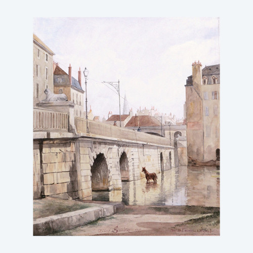 Albert SANDIER, Le Pont de l'Hôpital à Dijon