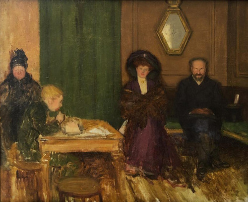 Jacques Wely (1873-1910) - Compiti a casa, 1900 circa