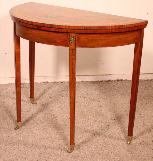 Console En Bois Satiné Et Polychrome - Irelande Circa 1790